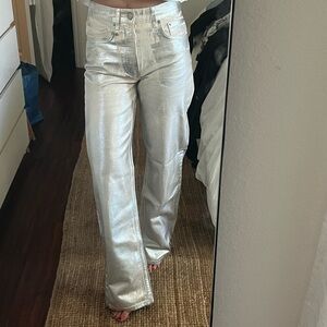 Zara silver jeans